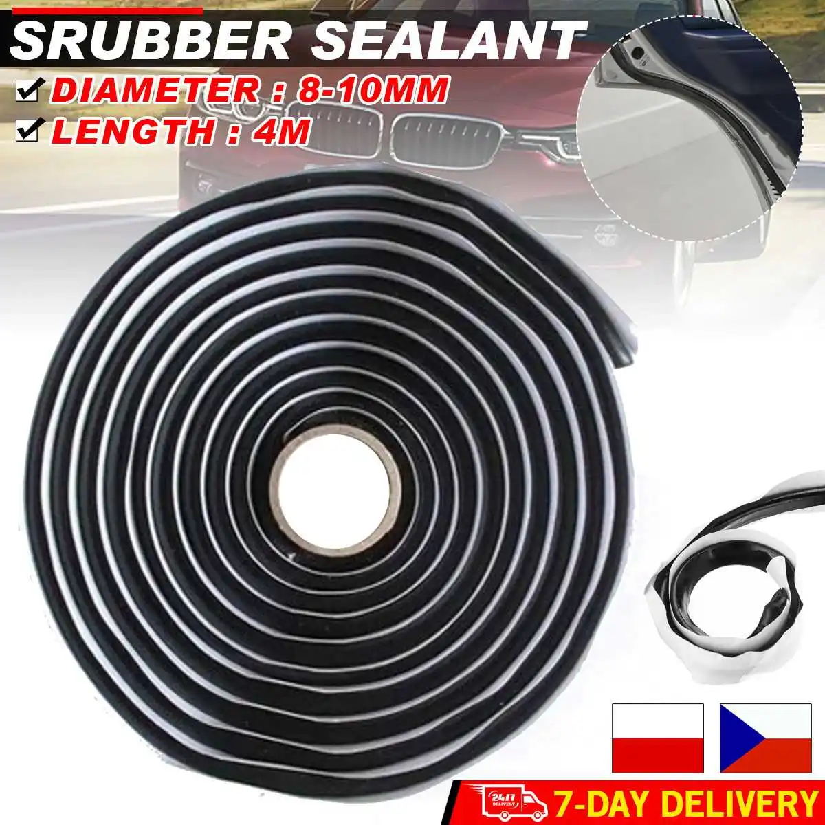 

2x Car Rubber Sealant 4 Meters Butyl Glue Headlight Windshield Retrofit Reseal Hid Headlamps Taillight Shield Glue Tapes