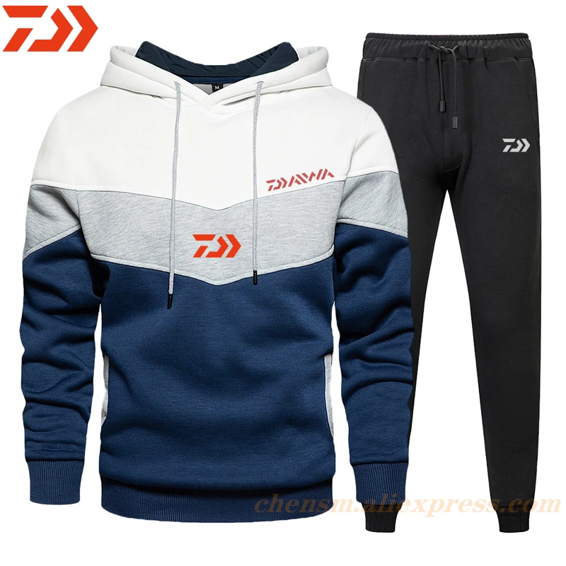 Новинка спортивный костюм Dawa мужские комплекты зимние толстовки с капюшоном и