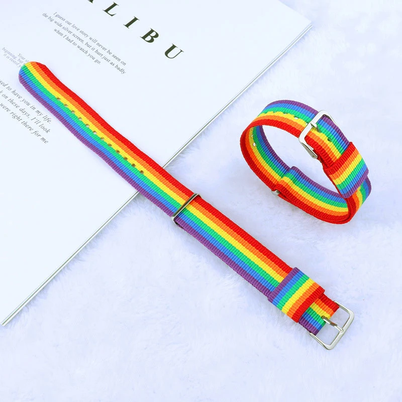Парный Радужный Регулируемый Женский браслет для девочек цветные браслеты