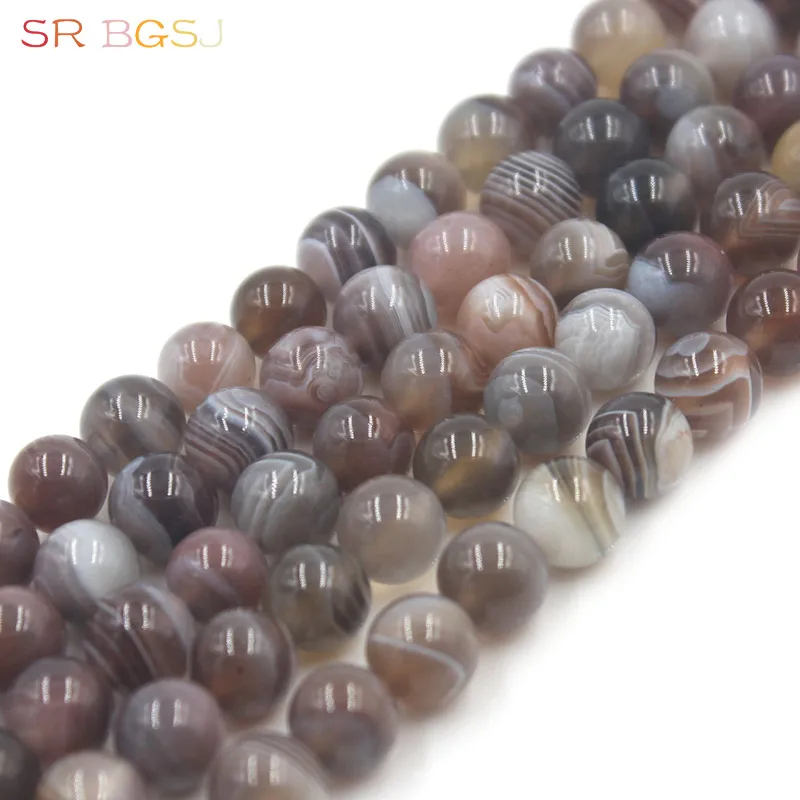 

Free Shipping 6mm 8mm 10mm Wholesale Round Shape Botswana Agat Onyx Jewelry Making Loose Beads Strand 15