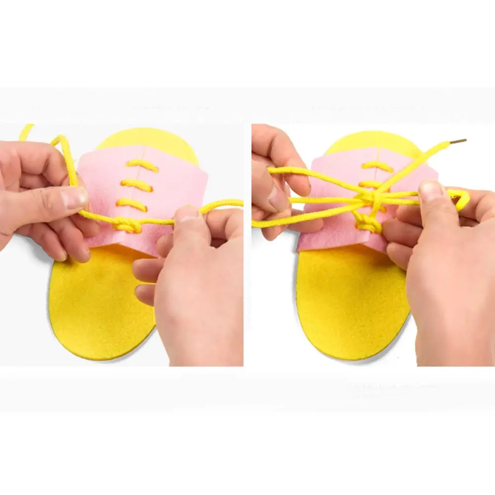 1 пара носков для детей раннего образования деревянная игрушка нетканый шнурок