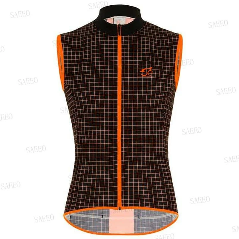 

SAEEO 2021 Pro team Cycling Vest Women's Windstopper Windproof Bicycle Vest sleeveless lightweight breathable Bicycle Jersey