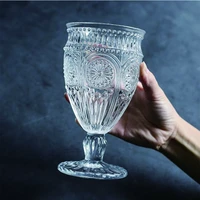 retro beverage goblet wine glass champagne cup drinking glasses wedding banquet hotel restaurant bar juice liquor glass