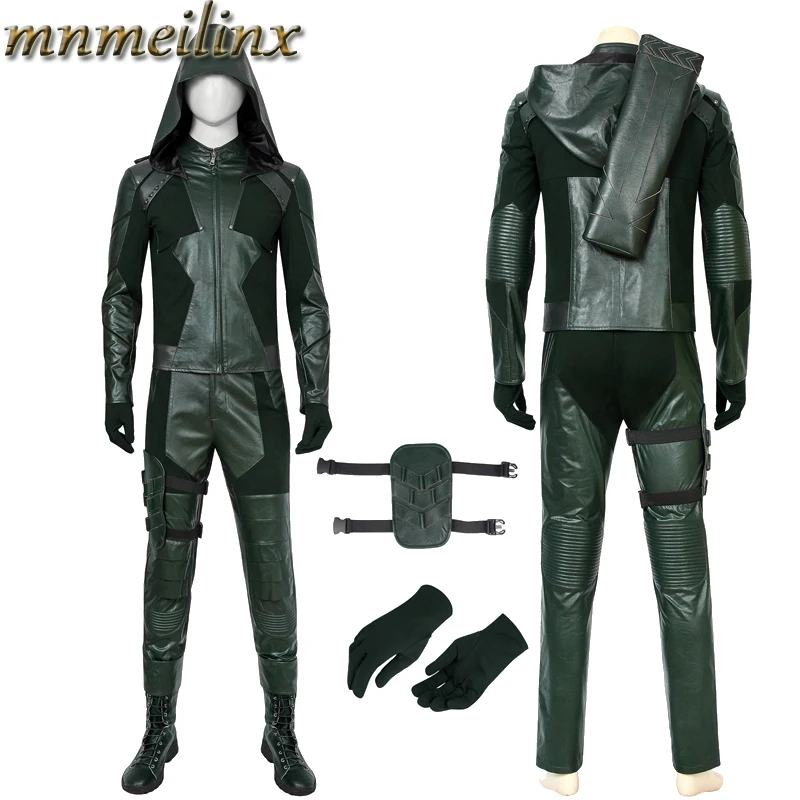Оригинальный костюм для косплея Оливера Куин из стрел Сезон 8 косплей на Хэллоуин