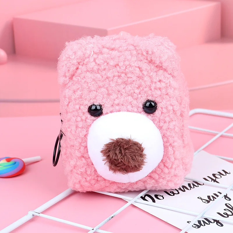 

Cute Trend Little Bear Bag Fashion Girl Boy Coin Purses Keychain Creative Receive Handbag Women Card Holder Keychain Child Gift