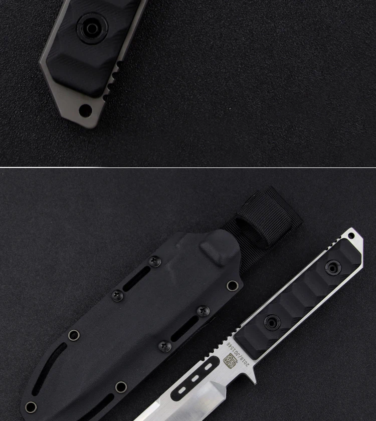 LENGREN 9cr18mov Steel outdoor Heavy knife 8MM thick Sharp Self Defense Hunting Knife Camping Survival Knife army knife