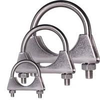 stainless steel 304 exhaust pipe strong hoop pipe clamp fixed throat clamp pipe clamp u shaped clamps hand tool parts