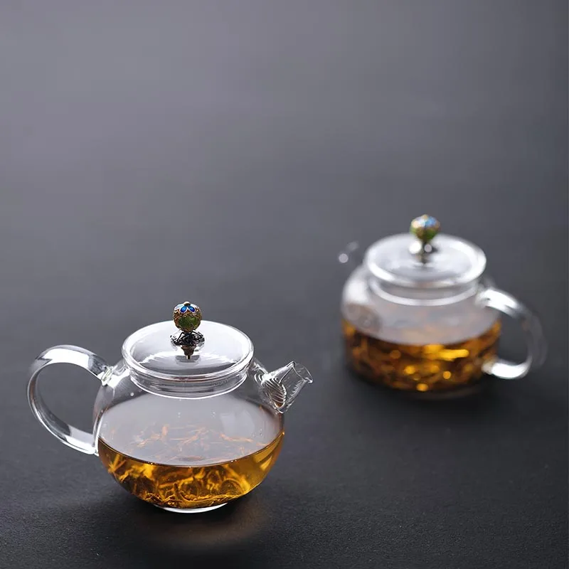 200/250 мл термостойкий мини чайник стеклянный Китайский цветочный кунг-фу бытовой