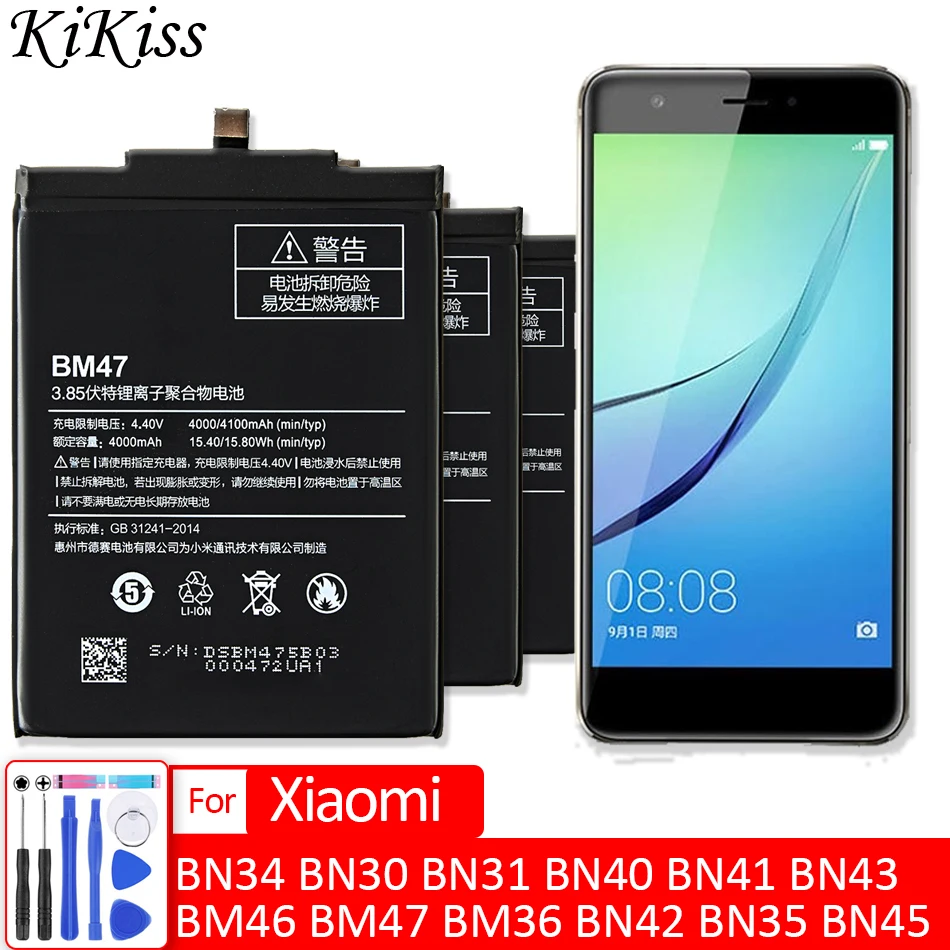 Аккумулятор для XIAOMI mi Redmi Note 5 5A 5S 5X 4 4X 4A 3 3S 3X Plus Pro Prime|Аккумуляторы мобильных