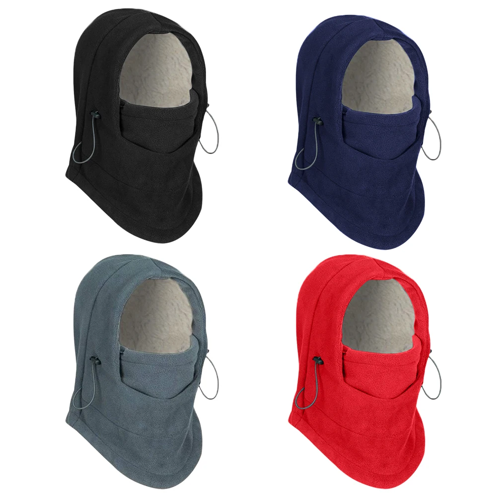 

Fleece Balaclava Hat Hooded Neck Warmer Cycling Face Mask Outdoor Winter Skiing Sport Face Mask Men Cycling Masked Caps
