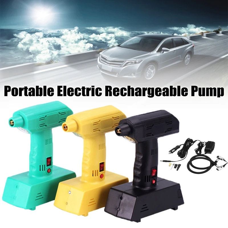 

12V Air Compressor Portable Electric Cordless Power Rechargeable Pump Inflator with USB Car Bike Air Pump Compressor Inflator