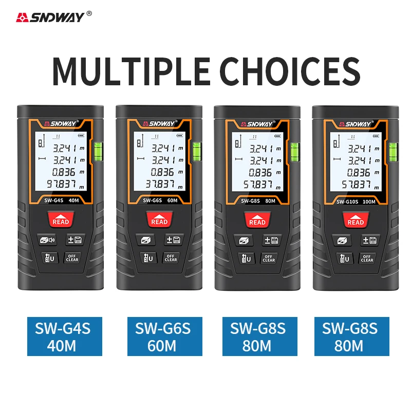 Дальномер SNDWAY цифровой высокоточный 40/60/80/100 м | Инструменты