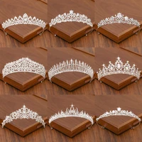 Тиара для невесты, корона для волос, свадебные аксессуары для волос для женщин, Серебряная корона, тиара, подарок