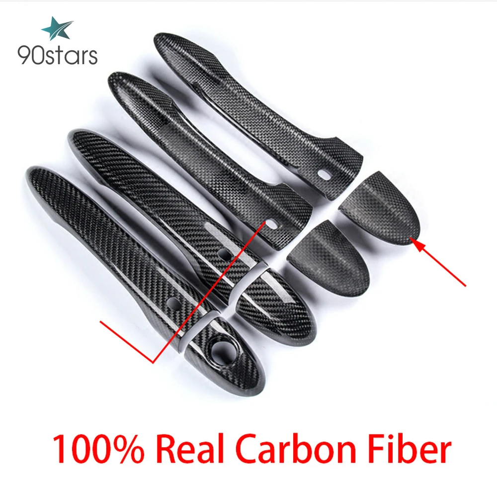 Высокое качество 100% Настоящее углеродное волокно авто наружная дверная ручка