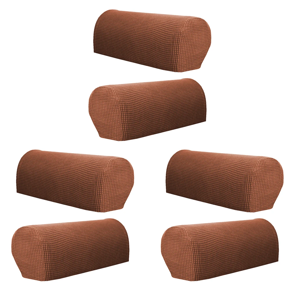 Из фланели в клетку 6 шт. диван подлокотника протектор Пылезащитная крышка кресло