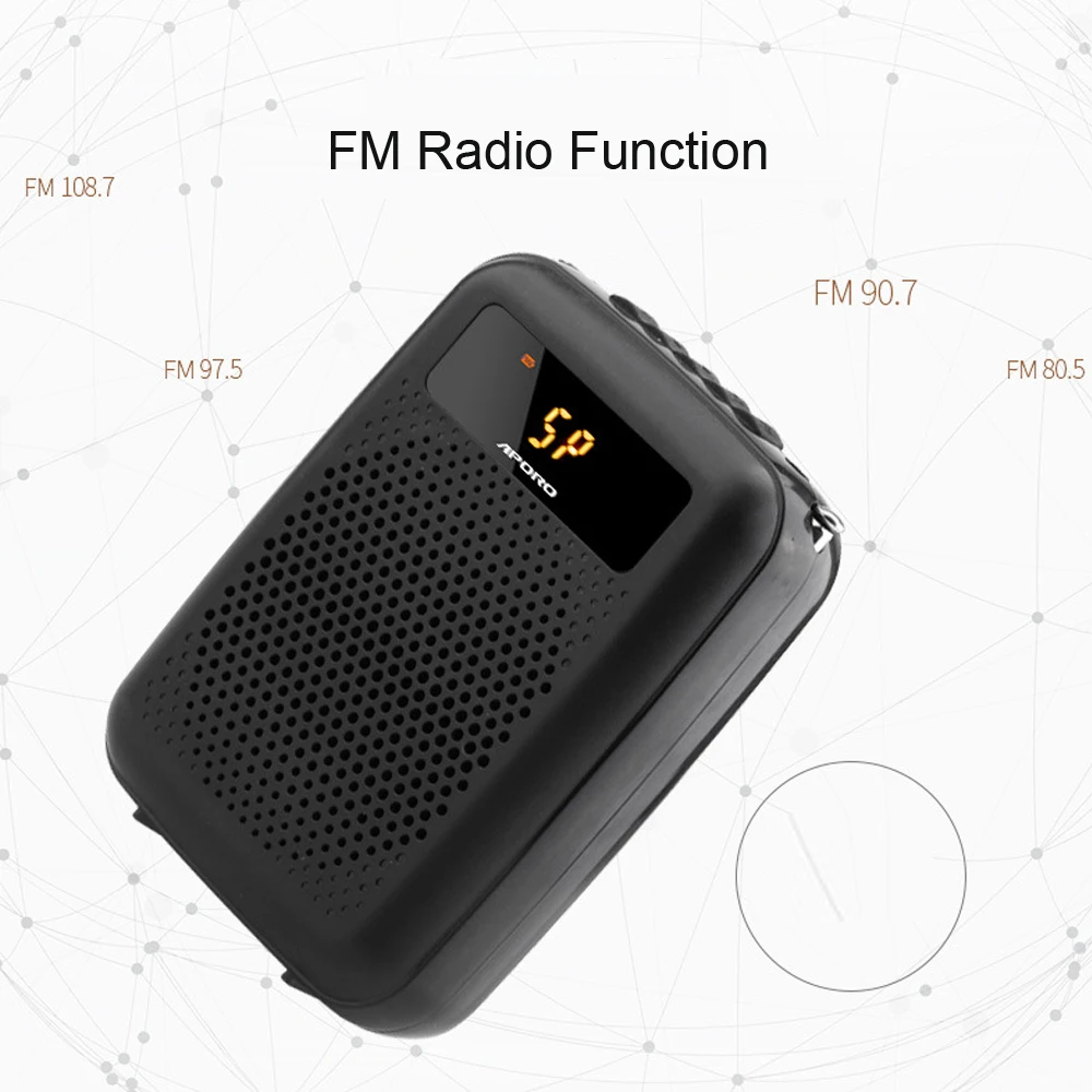 Усилитель голоса проводной 12 Вт FM-радио TF-карта U-диск портативный для учителей