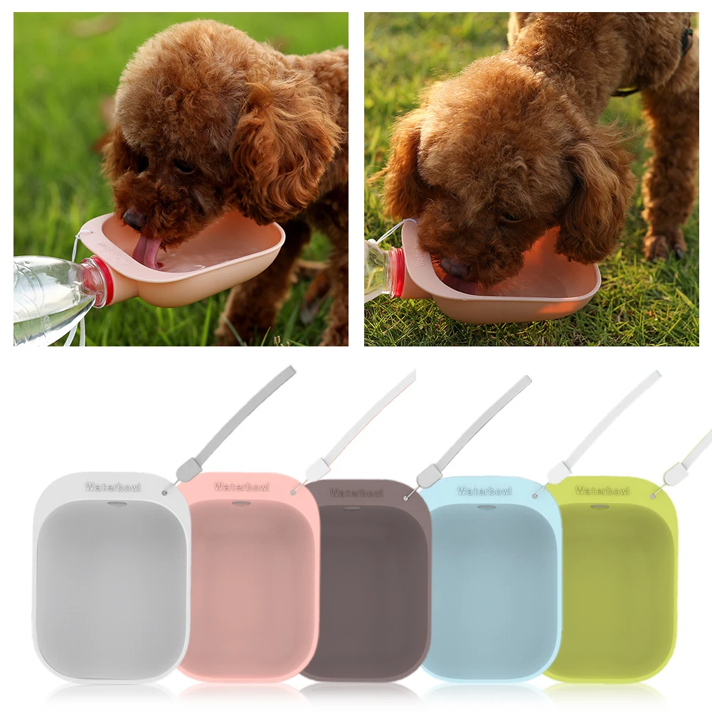 Новая портативная бутылка для воды собак уличная Питьевая тарелка с минеральным