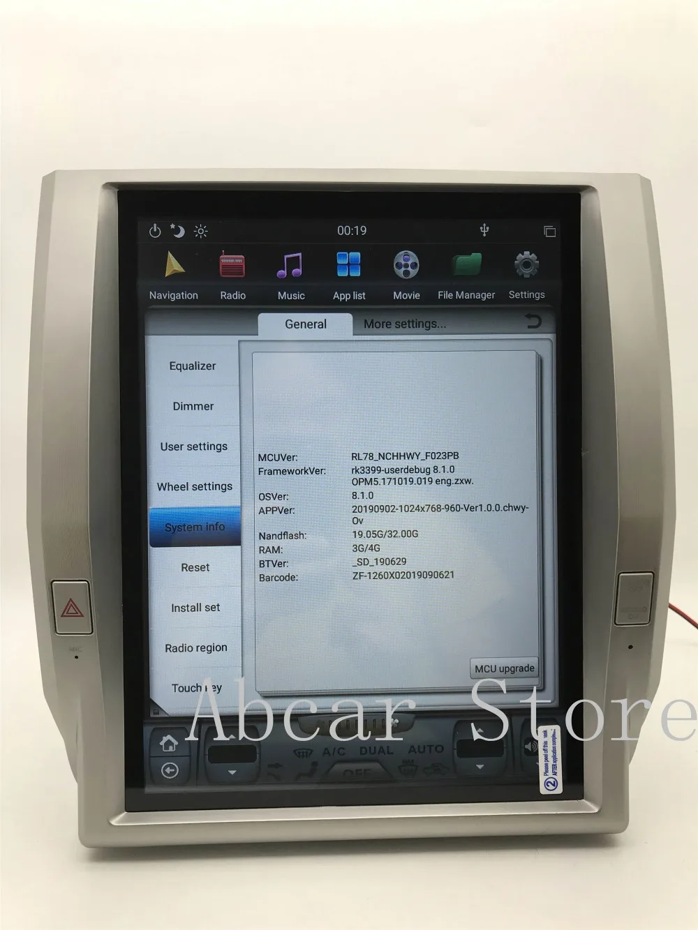 12,1 ''Tesla стиль Android 8,1 автомобильный dvd-плеер gps навигация для Toyota tundra 2011- PX6 стерео Мультимедиа радио рекордер