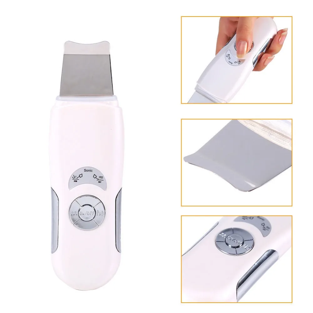 

Ultrasonic Skin Cleaner Scrubber Face Cleaning Machine Deep Facial Cleanser Acne Removal Ultrasound Peeling Cleasing Lifting Spa