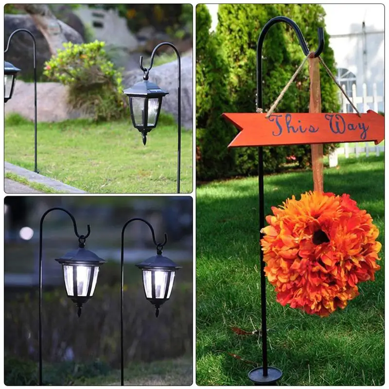 

3Pcs Shepherd Hooks Outdoor Hanging Hooks Garden Iron Hook Practical Iron Hangers