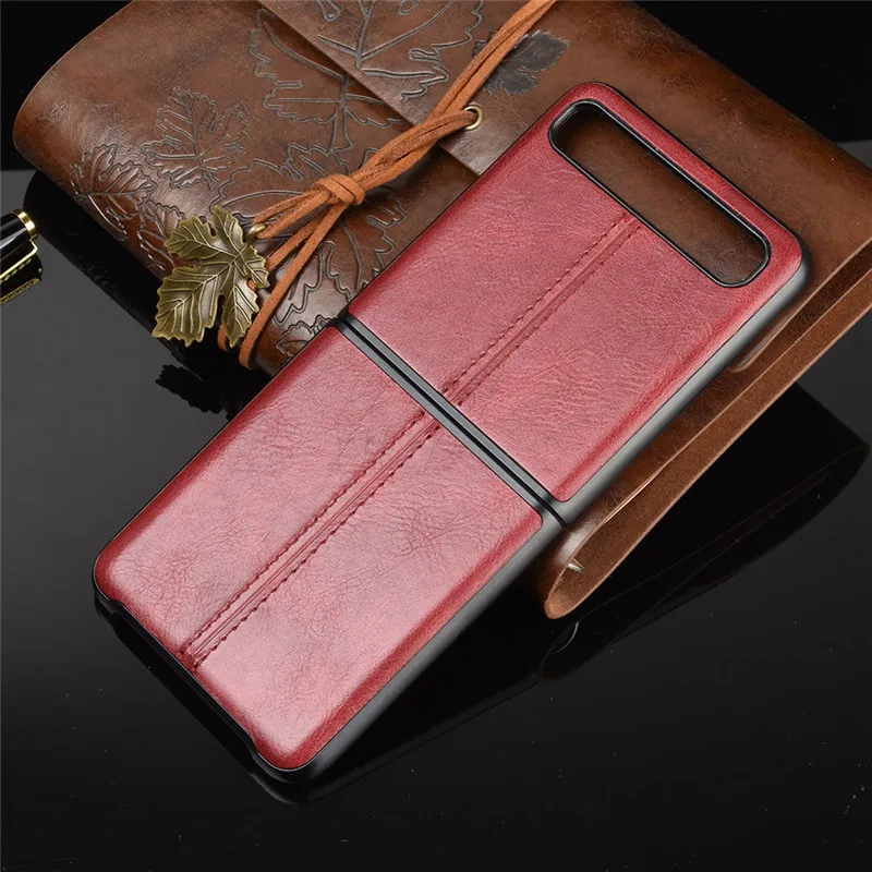 Luxury Leather Case for Samsung Galaxy Z Flip 3 Case All-inclusive Explosion Proof PC Cover Vintage Shell for Galaxy Z Flip Case