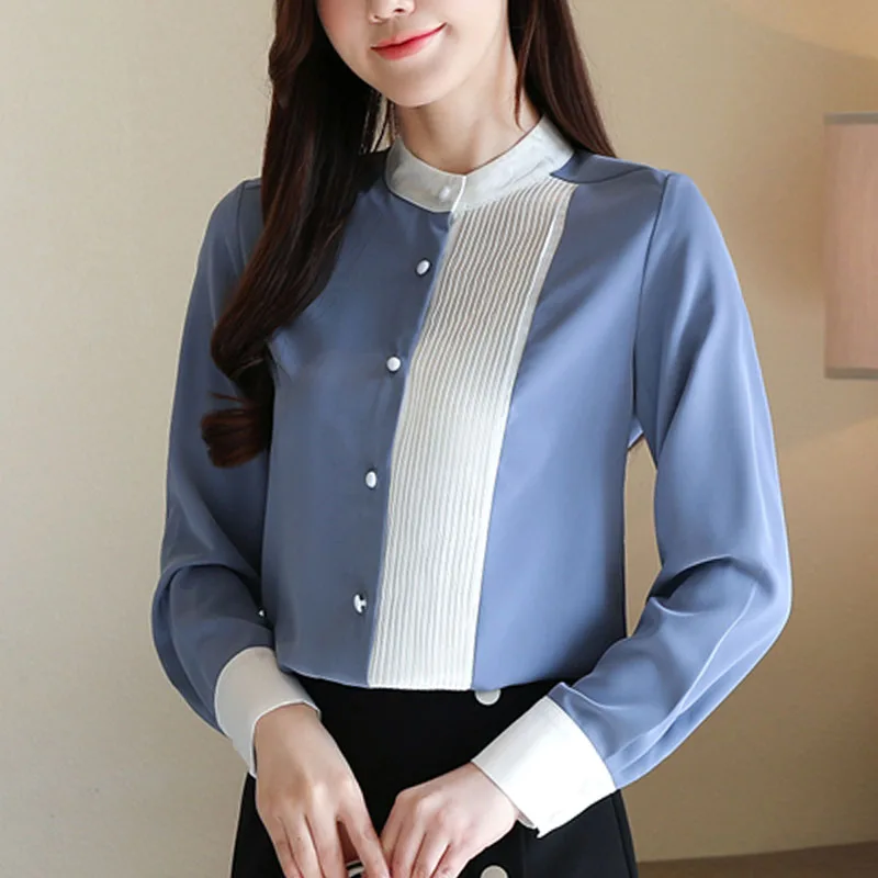 Blusas Mujer De Moda 2021 женские топы шифоновые рубашки для Для женщин солидные блузки