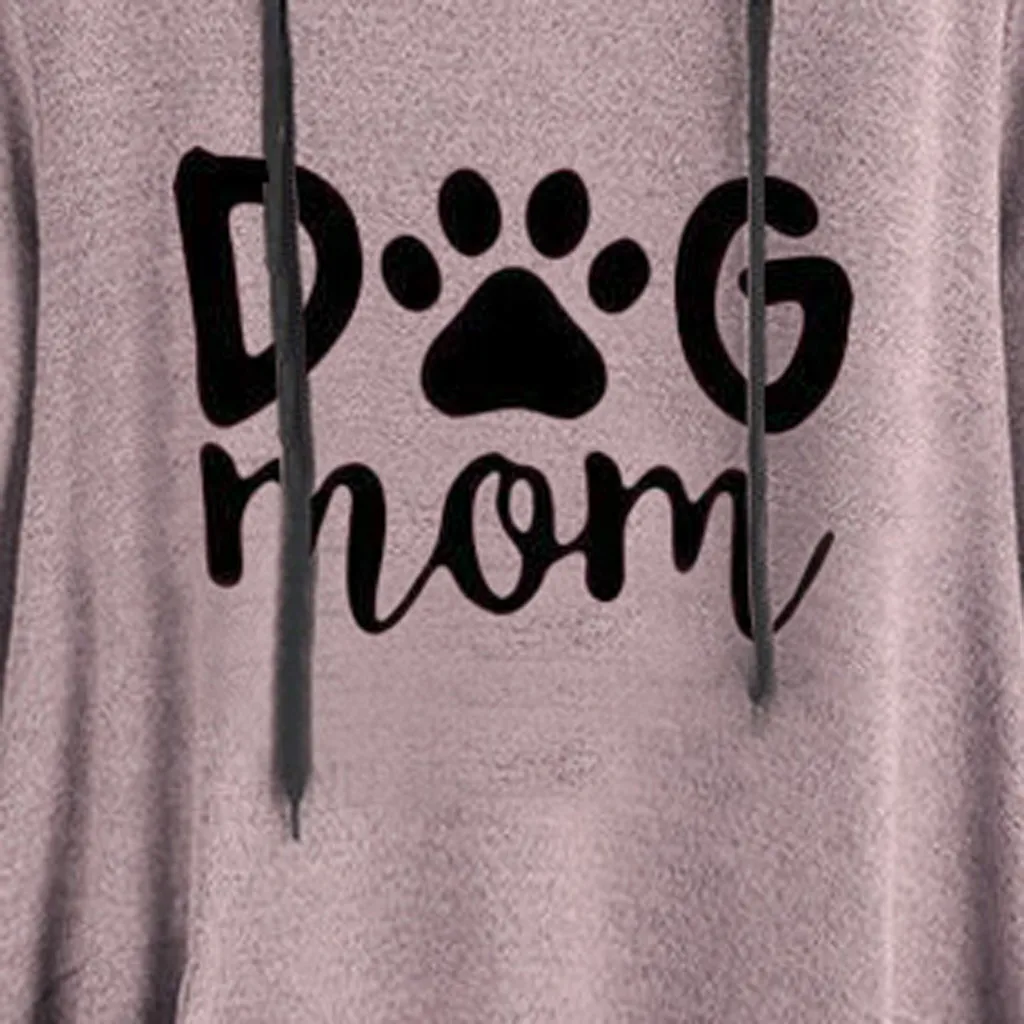 Harajuku толстовки с кошачьими ушками Женские Длинные Топы Kawaii DOG MOM письмо толстовка с капюшоном Уличная Повседневная Свободная пуловер верхняя одежда 5XL