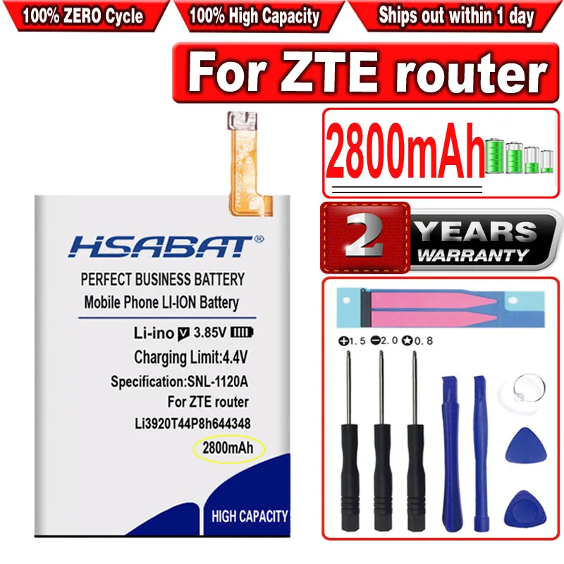 

Аккумулятор HSABAT 2800 мА · ч Li3920T44P8h644348 для маршрутизатора ZTE