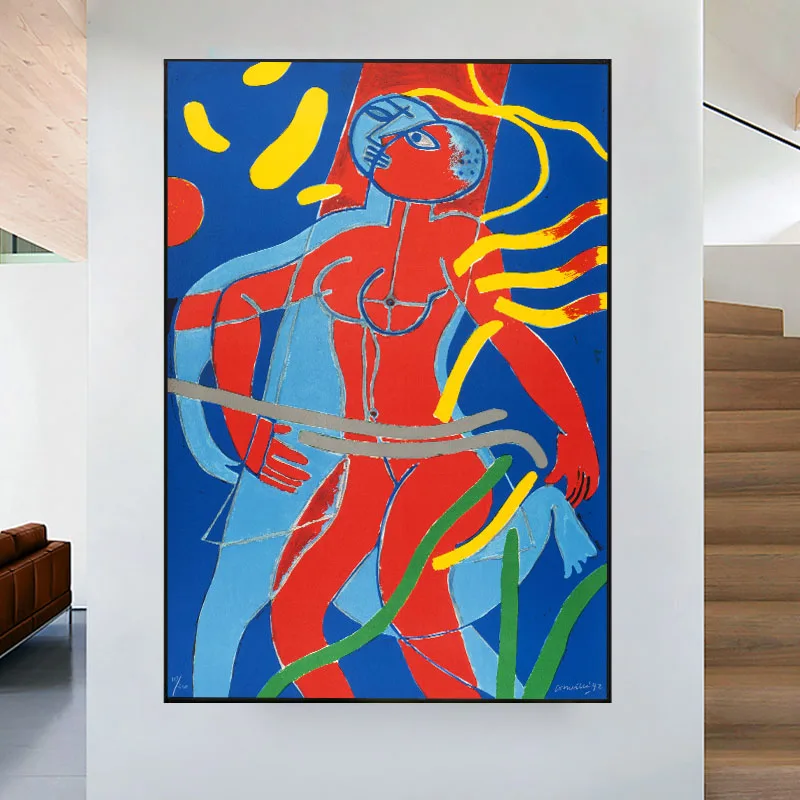 

Абстрактный пикантная женская обувь с росписью Живопись на холсте Wall Art плакаты красочные обои для гостиной, художественное украшение для д...