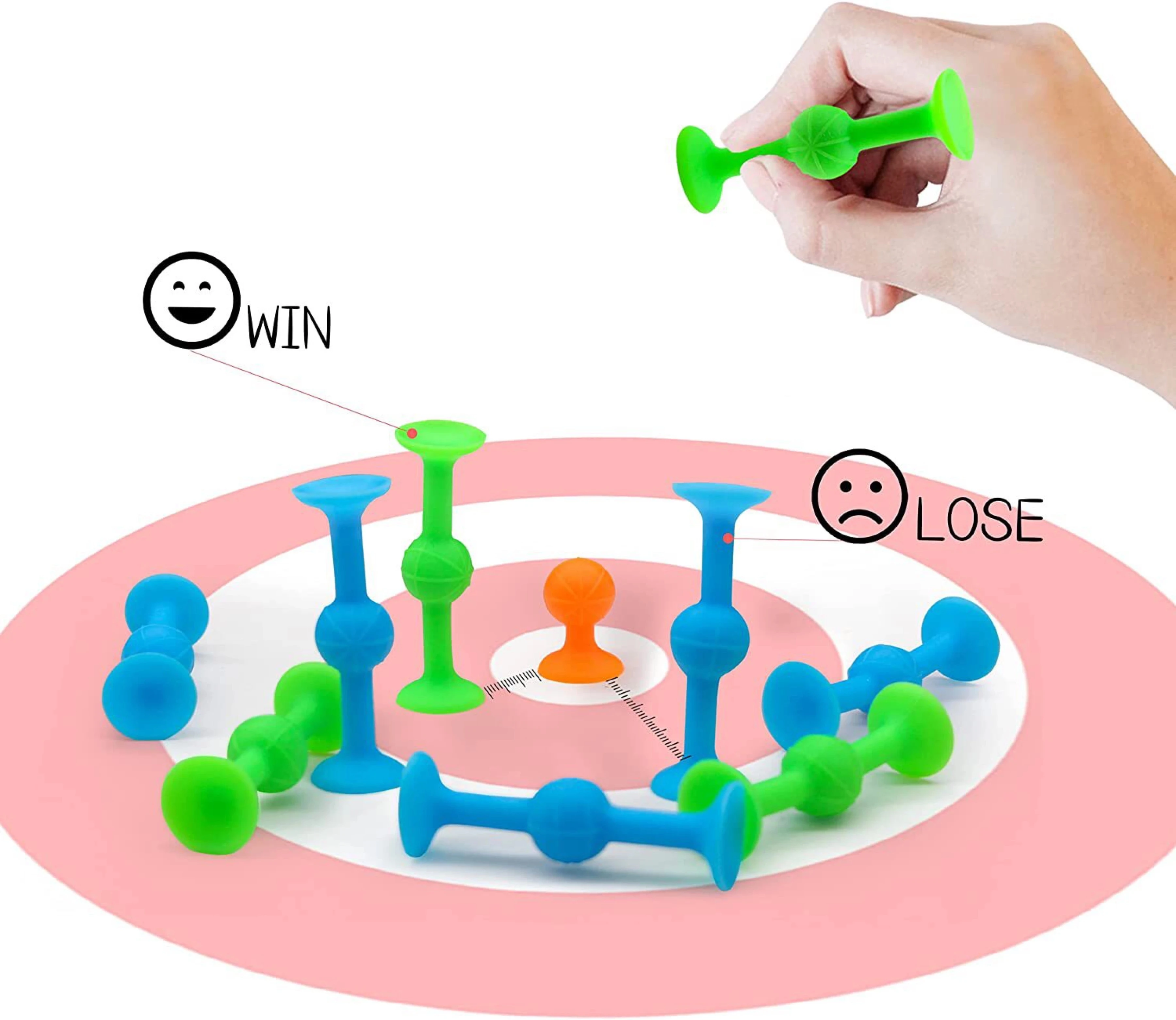 Soft Sticky Suction Dart Fidget Toy For Adults Children Indoor Outdoor Stress Reliver Toys Sucker Darts Game Set images - 6