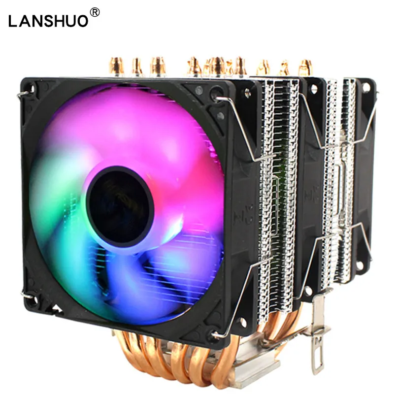 Кулер ЦП RGB Процессор Intel Amd теплоотвод 6 90 мм 4Pin вентилятор Радиатор охлаждения