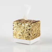 european glitter box wedding party gift favors box festive party wrapping supplies wedding candy box gold silver glitter