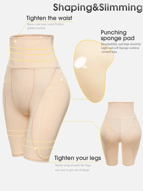 

Shapewear Women Waist Trainer Body Shaper Tummy Control Underwear Pad Control Panties Fake Buttocks Lingerie Thigh Slimmer 5XL