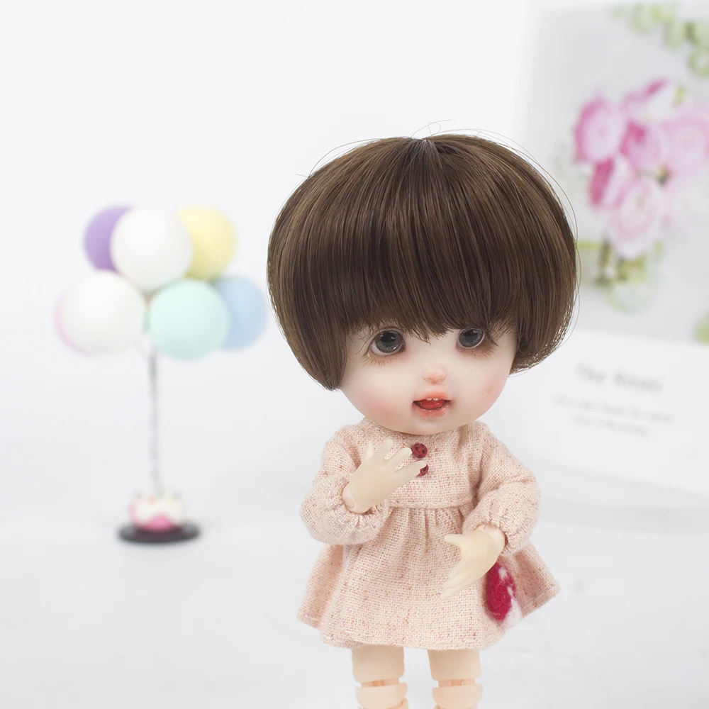 

1/12 BJD&Kurhn doll wig soft fiber Bob Hair for 12cm diameter doll