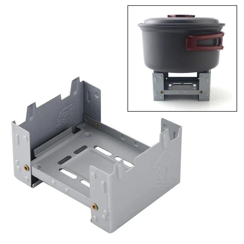 

Stainless Steel Camping Cooking Spirit Alcohol Stove Burner Portable Alcohol Stove Heater Camping Equipment Gear with Stand Rack