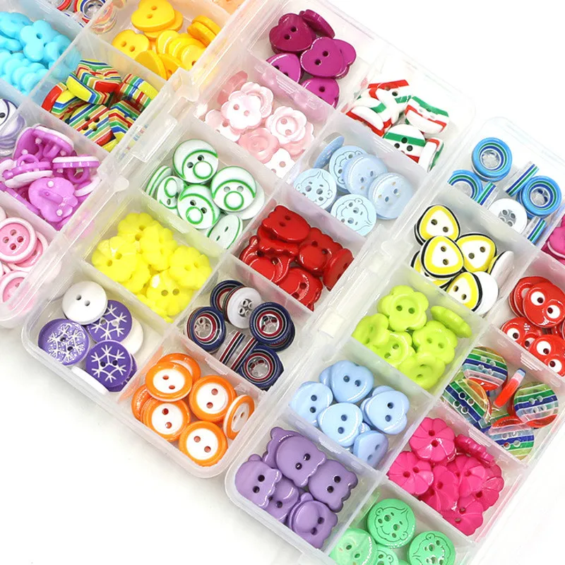 1 комплект разноцветный узор из смолы детское платье на пуговицах пластиковая