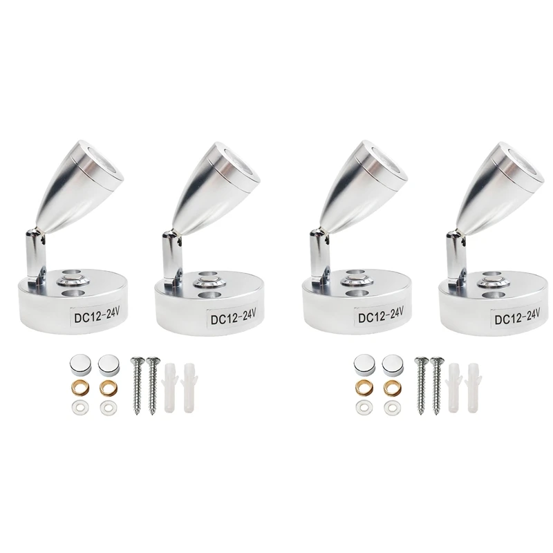 

RV LED Spot Reading Lamps, 12V Interior Spotlight Contact Switch with USB Interface for Caravan, Boat, Motorhome