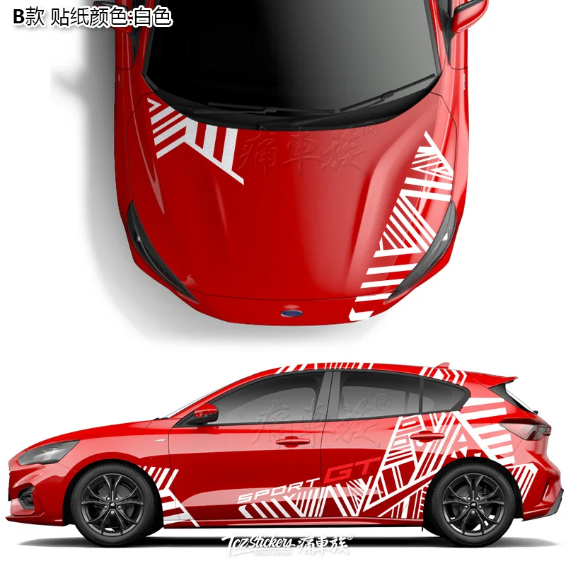Автомобильные наклейки для Ford Focus 2019 цветные кузова фокус внешний вид украшение