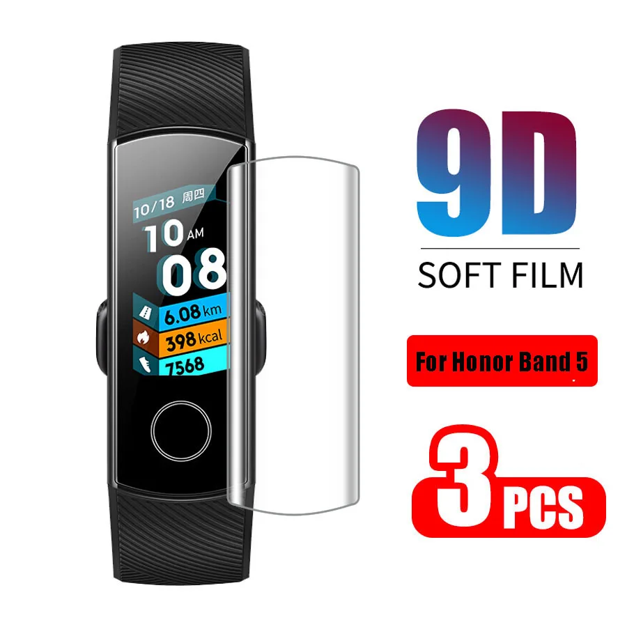 3 шт. Гидрогелевая Защитная пленка для huawei Honor Band 5 4 3 Pro, полное покрытие, мягкая защитная пленка из термополиуретана, защита не стекло