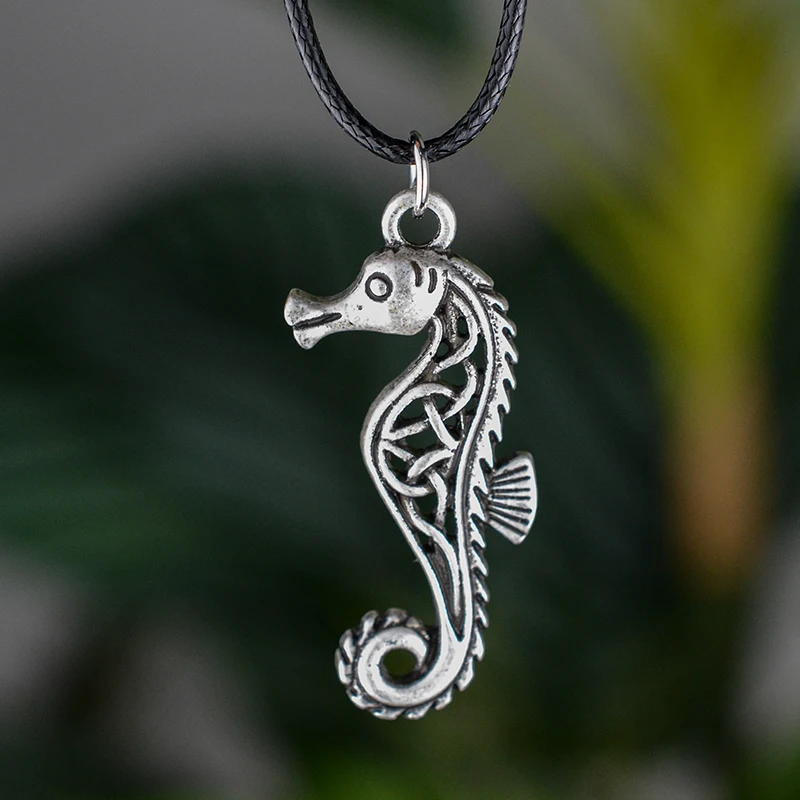 

Silver Hippocampus Design Pendant Aquarium Necklace Marine Life Jewelry