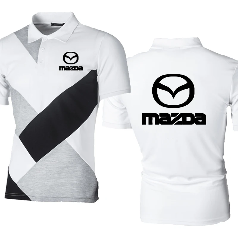 Новая летняя мужская рубашка поло Mazda автомобильные брелки с логотипом Высокое
