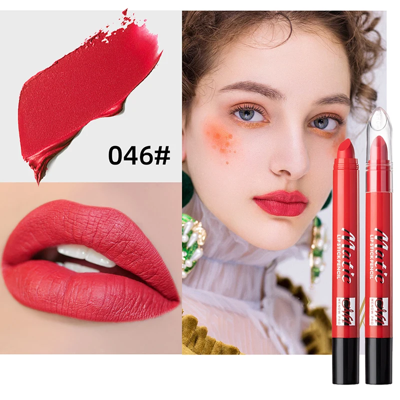 MENOW 6-color матовая тумана Kiss Proof вращающаяся губная помада ручка L549