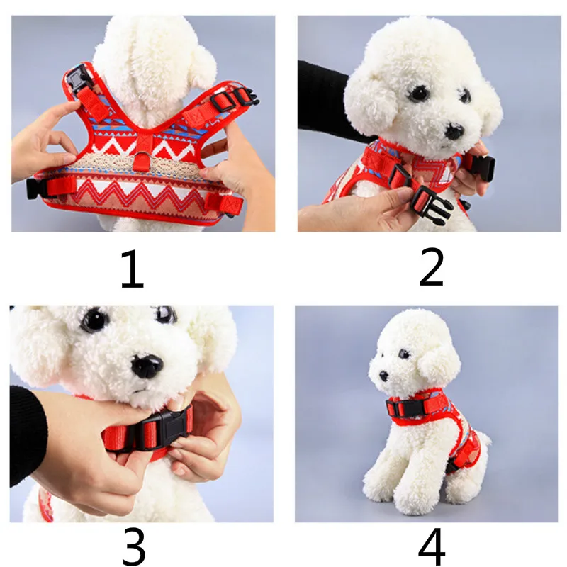 Товары для питомцев поводок собак домашних животных набор жилетов тканевый с