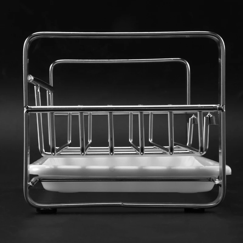 

Sponge Holder, Sponge and Soap Holder for Kitchen Sink, 304 Stainless Steel Kitchen Dish Soap Caddy Tray Organizer
