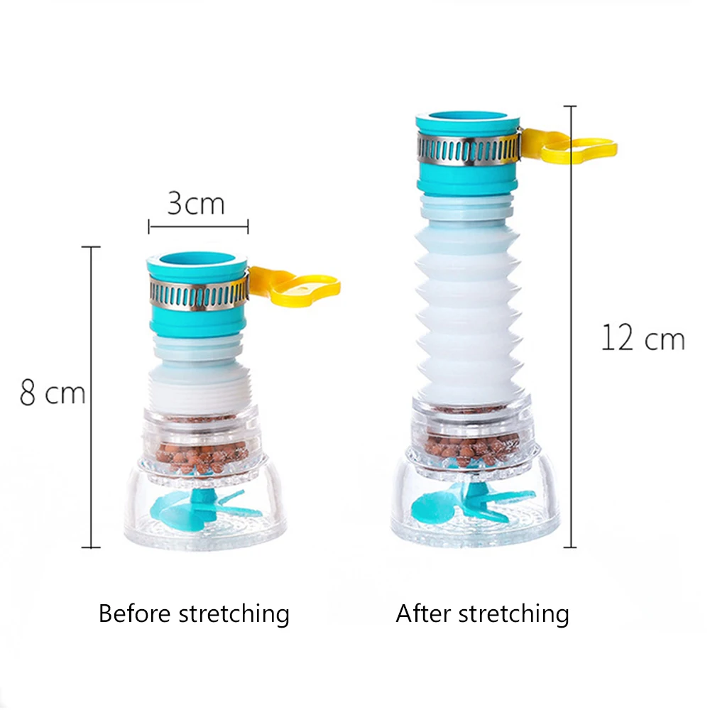 

Universal Kitchen Faucet Water Tap Heads 360 Degree Rotating Household Water Purifier Filter Sprayer Activated Carbon Filtration