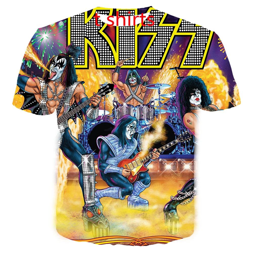 Толстовка с 3D-принтом kiss band рок-коллаж футболка свитшот штаны Мужской Забавный