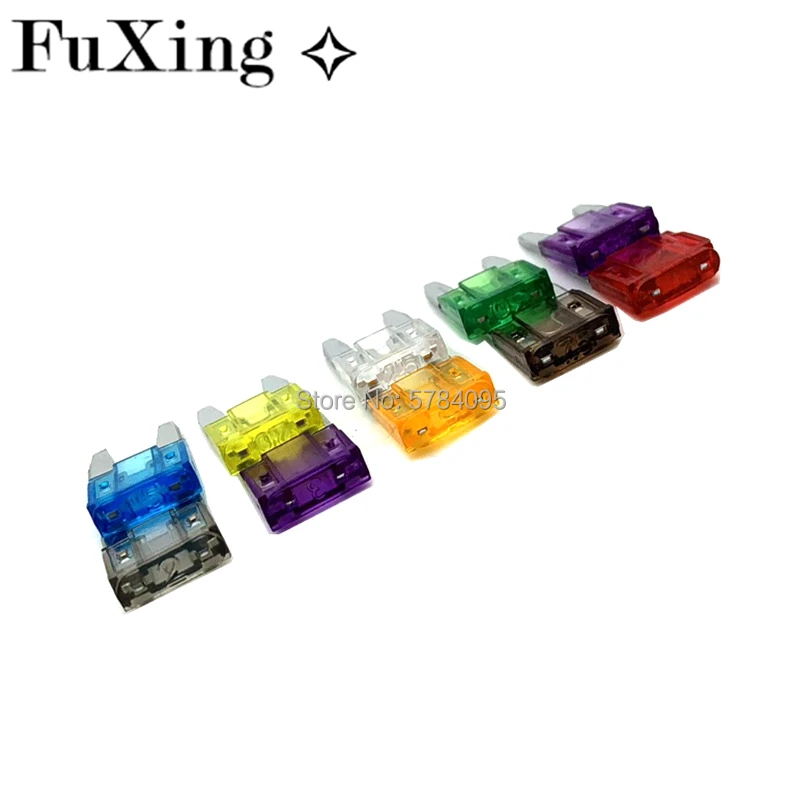 10 шт. смешанные мини-плавкие предохранители из цинкового сплава и пластика 3A 5A 10A