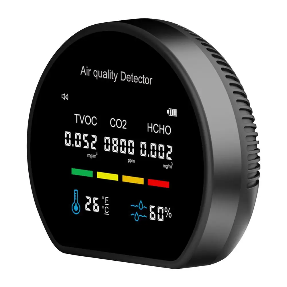 

Carbon Dioxide Detector Air Quality Temperature Humidity Monitor CO2 Air Quality Detector For Grow Room Home Office Car Gym