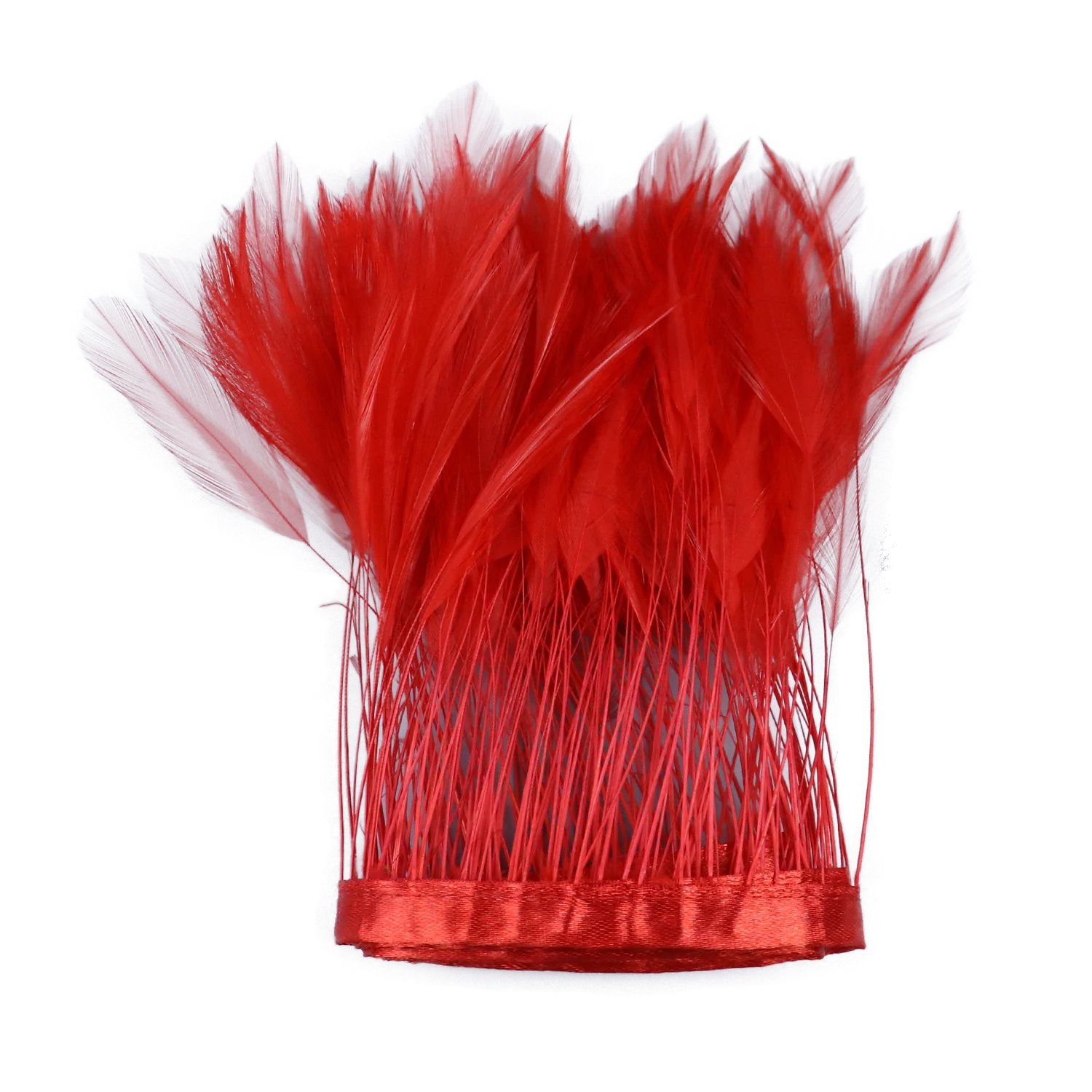 Оптовая продажа 2 ярда крашеные цветные Шлейфы с Петушиными Перьями лента 8 12 см