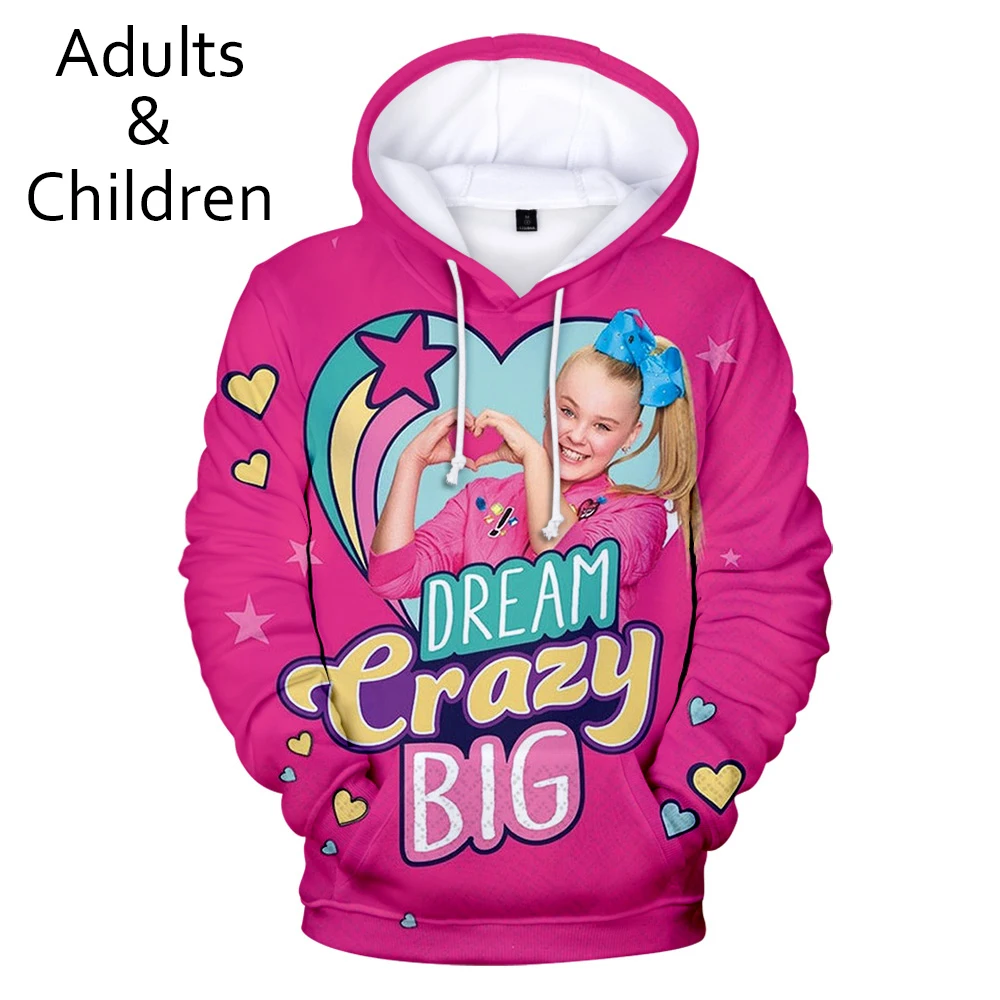

High Quality Popular Hot JOJO SIWA 3D Hoodies Boys/Girls Long Sleeve Hoodie Fashion Casual Children Sweatshirt Novelty Pullover